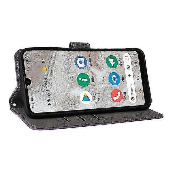 Doro 8100 / 8200 Plånboksfodral med Stativ RFID-skydd PU-läder Telefonfodral & Rem Purple