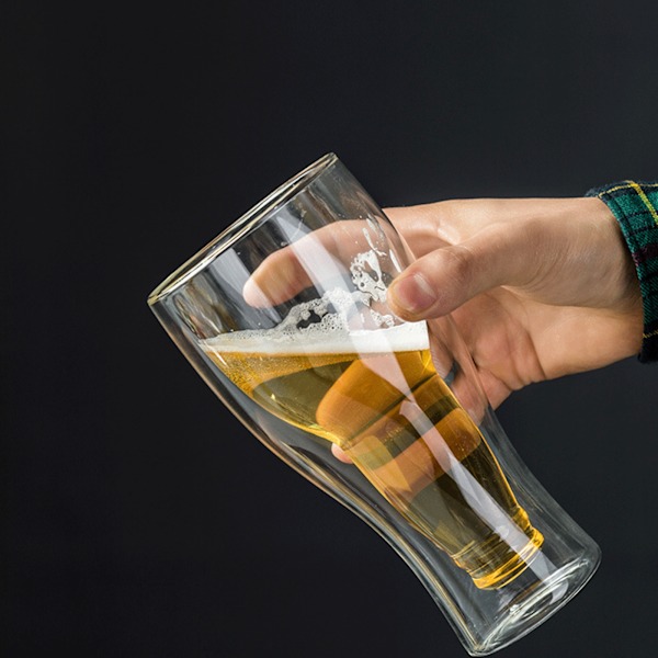 Isolert dobbelvegget ølglass for hjemmebaren - Holder ølen kald og vakker