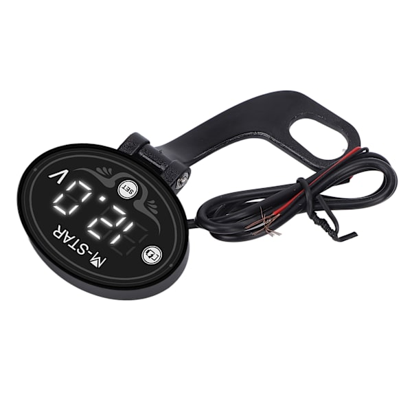 Motorcykel LED Voltmeter Digital 9‑24V Smart Vandtæt ABS-batterimonitor med høj præcision for sikker kørsel