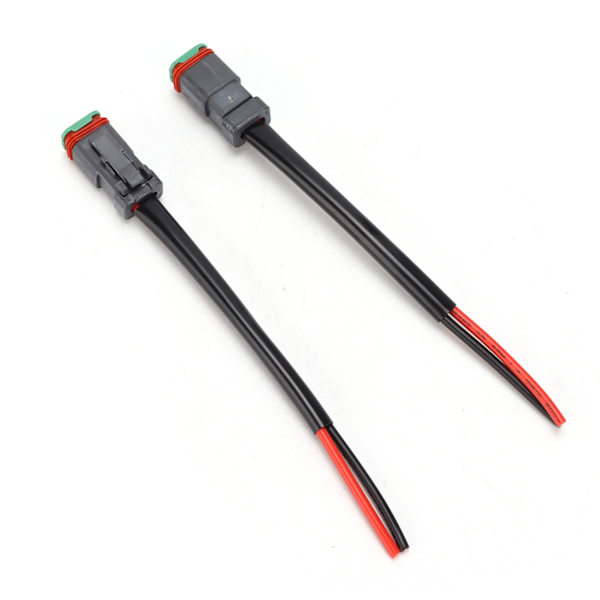 2kpl DT 2Pin uros naaras johtosarjaliitin IP68 Vedenpitävä LED-työvalolle Light Bar