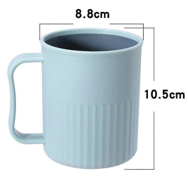 4 kpl muovimukeja, BPA-vapaat tee- ja kahvimukit kahvalla Light blue