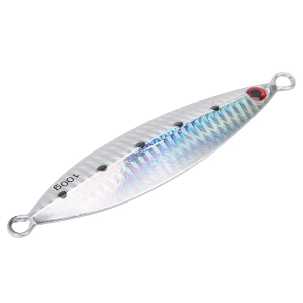 Fiskesimulerende agn i metall, fiskformet, realistisk, fiskeutstyr, sølv