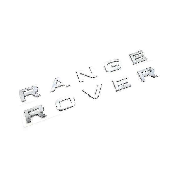 Krom Sølv Range Rover Frontgrill Emblem, Motorhjelm Emblem, Bagklap Emblem (2-pak)