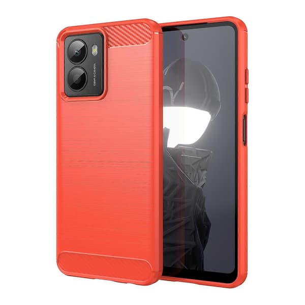 TPU-fodral med borstad textur Red Red For HMD Fusion