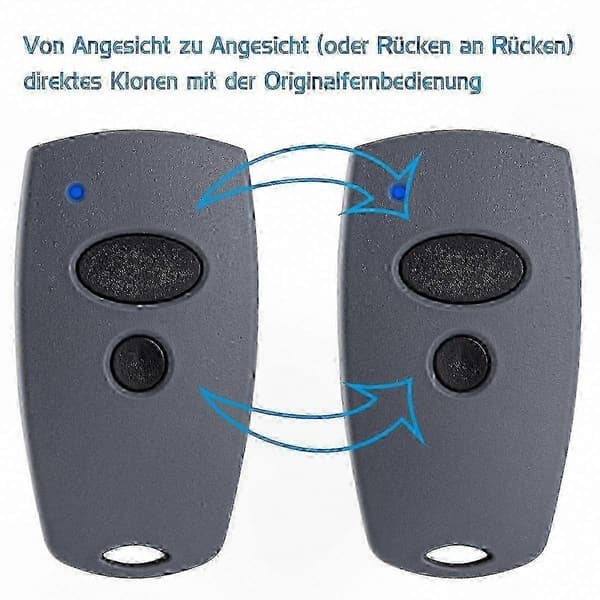 433MHz fjernkontroll Kompatibel med garasjeportåpner Gray&Black
