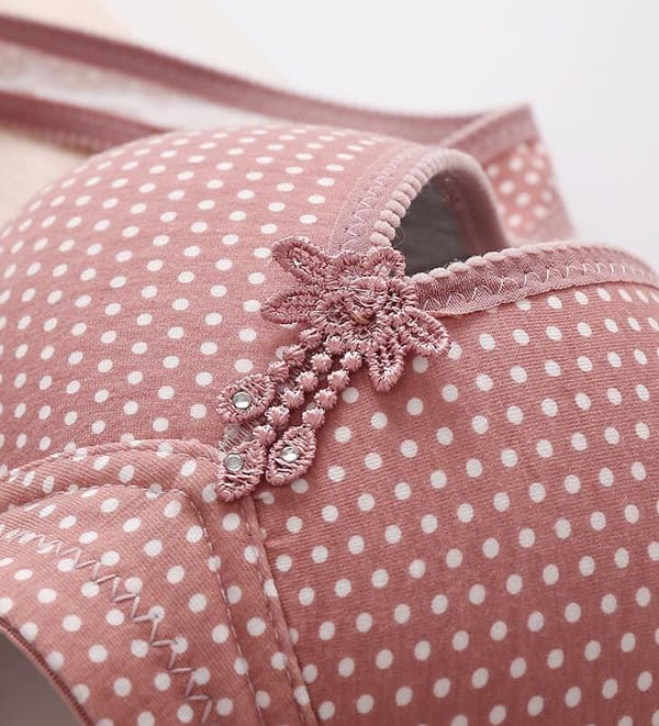 Bøylefri BH for kvinner, heldekkende BH uten spiler for kvinner rosa pink 90BC