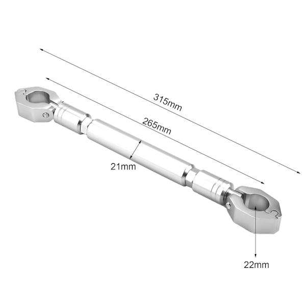 Motorcykel Balance Styrstang Krydsstang Tilbehør i Aluminium (Sølv)