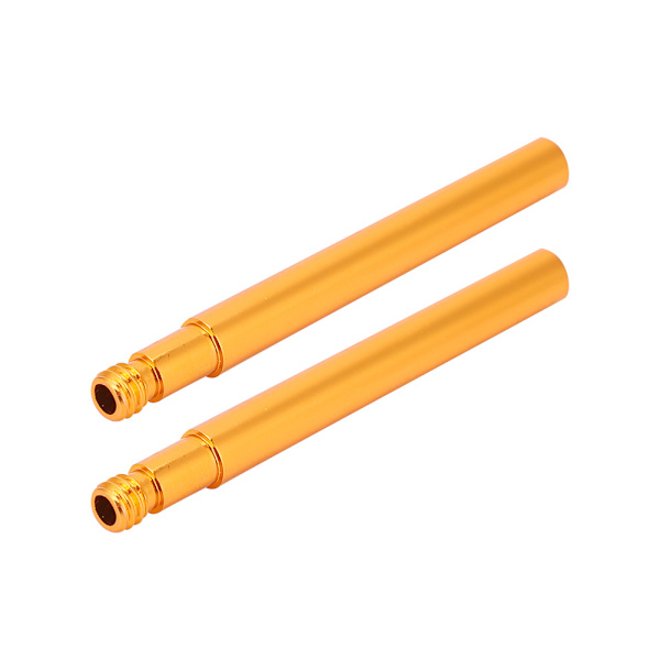 2 stk. 60 mm Cykel Presta Ventil Forlænger Indre Dæk Ventiler Forlængelse (Guld)