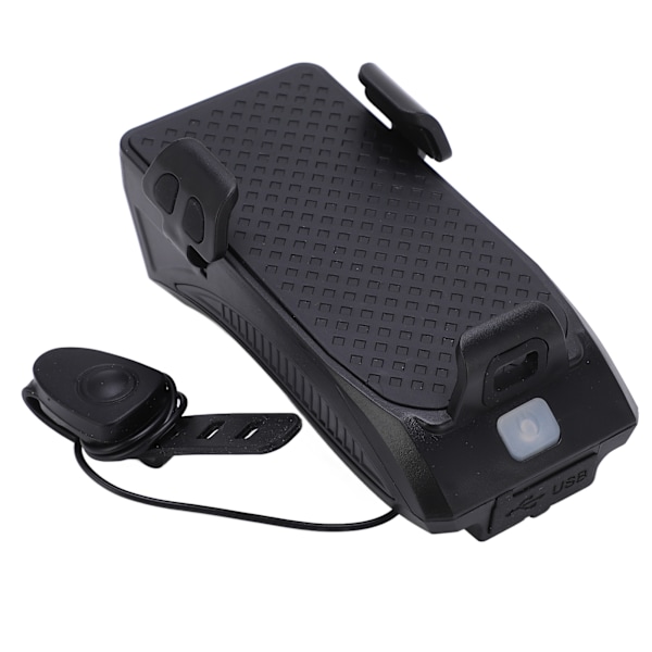USB Genopladeligt Cykellys med Telefonholder - Vandafvisende Sikkerhedsadvarselslys og Horn