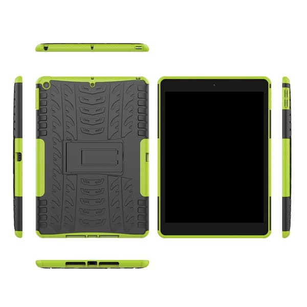 iPad 10.2 2019/2020/2021 Deksel Robust Stativ Grønn Green Grön