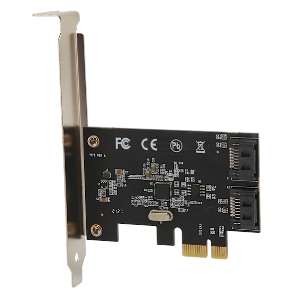 PCIe SATA 3.0 Kontrollerkort 2 Port PCIe til SATA III 6Gbps Støtter IDE AHCI Grensesnitt PCIe til SATA Adapterkort
