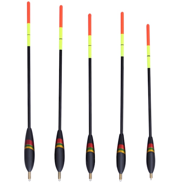 5 stk Holdbare Balsatræ Fiskeflydere Bobber Multifunktionelle Fiskefoder Agner Tilbehørspakke ( )