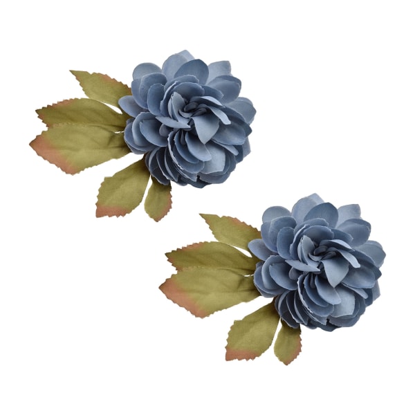 2st emulerande servettring träbordsbord blå enkel blomma servettring för hemhotell festLittle vacker blomma /