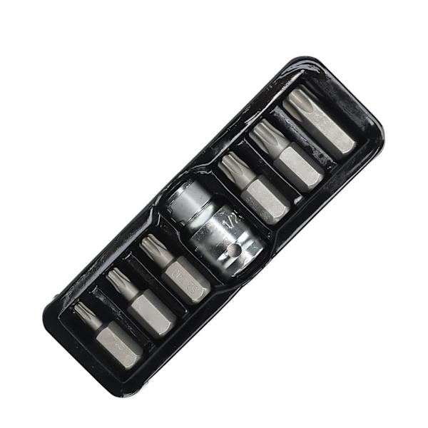 7 ST skruenøgle YT‑0410 Stål Drivfatninger Nøglebitsæt 12,7 mm 9,5 mm drivbitsholder