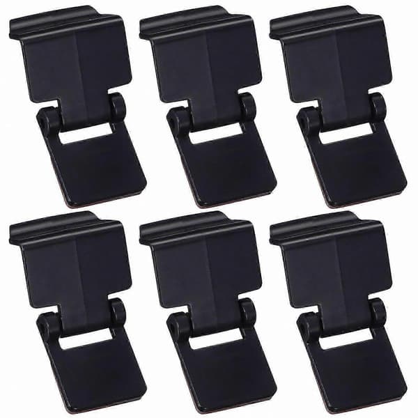 6-pak klemmer Kompatibel med reptilhabitatfoder Kompatibel med låsesystem i glasterrarium Black 4.70X2.90X2.50CM