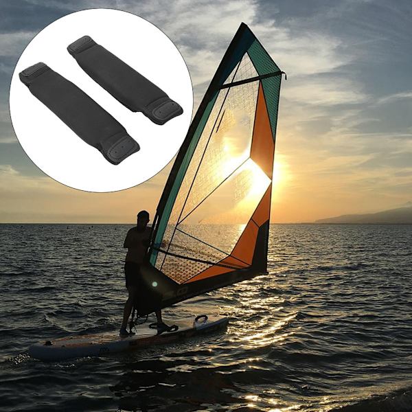 Musta Kiteboard- ja Kitesurfing-laudan jalkahihnat, korvaavat surfaukseen