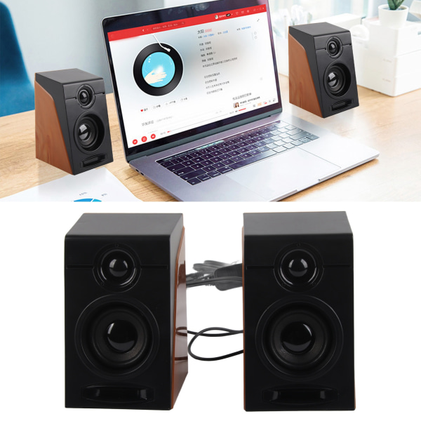 TIMH PC-højttalere HiFi Deep Bass Justerbar lydstyrke Plug and Play Desktop-højttalere til TV Computere Laptops Telefoner