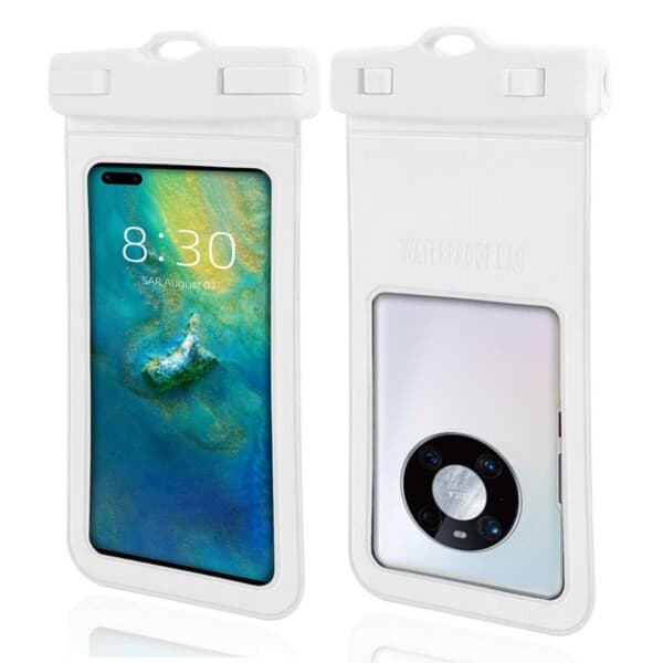 Vanntett Mobilveske Passer 99% Av Smarttelefoner! - Vanntett Mobilfutteral hvit white