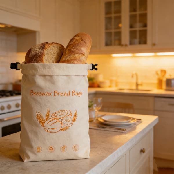 【BEMS】Practical Organic Beeswax Food Bag Compatible with Sustainable Kitchen, 2 2 D
