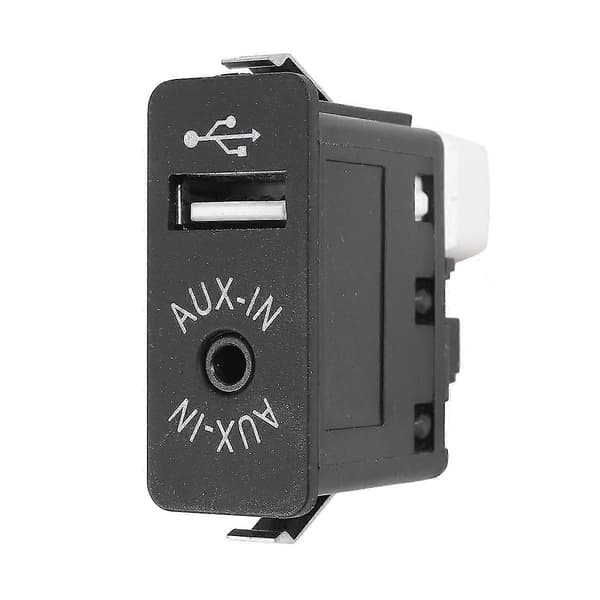 Bil USB AUX In-kontakt AUX-ingångsadapter Kompatibel med BMW E81 E87 E90 F10 F12 E70 X4 X5 X6 musta