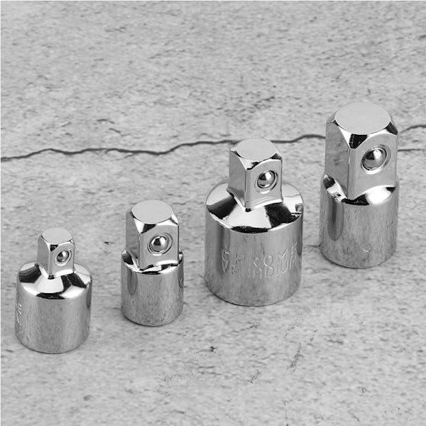 4 stk. 1/4 tommer 3/8 tommer 1/2 tommer Elektrisk Nøglehylster Adapter Konverter Chrome Vanadium Stål Drev Sokkel Led (Forgyldt)