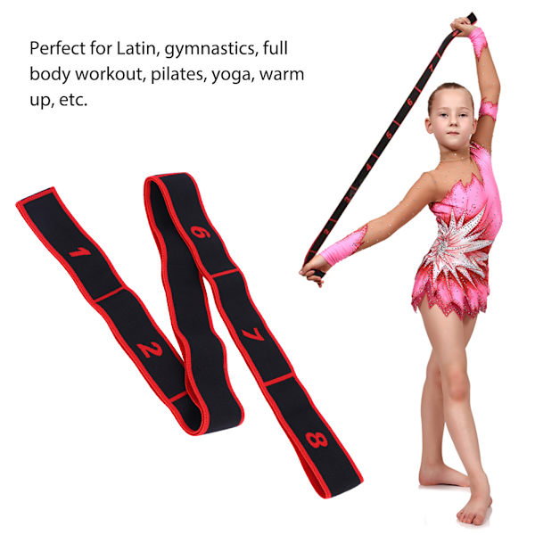 Elastinen Joogavastusnauha Latinalaiseen Tanssiin ja Fitness-Harjoitteluun (Punainen)