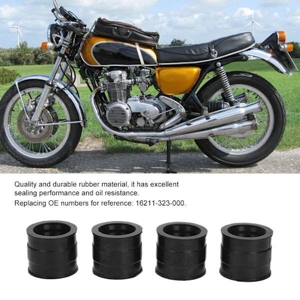 4 stk. karburatorinterfaceisolator Indsugningsmanifoldadapter Passer til Honda CB550 Four 550 1974
