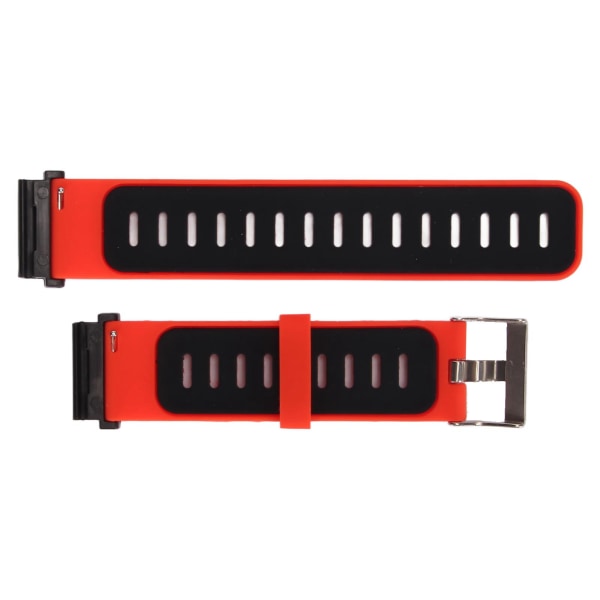 BEMS 22mm Silicone Watch Band Double Color Silicone Watch Strap Replacement for Fenix 7 Red Black