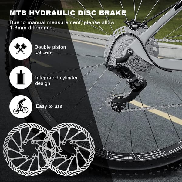 (Rød) MTB Hydraulisk Bremsesæt Hydrauliske Skivebremser, Cykelskive