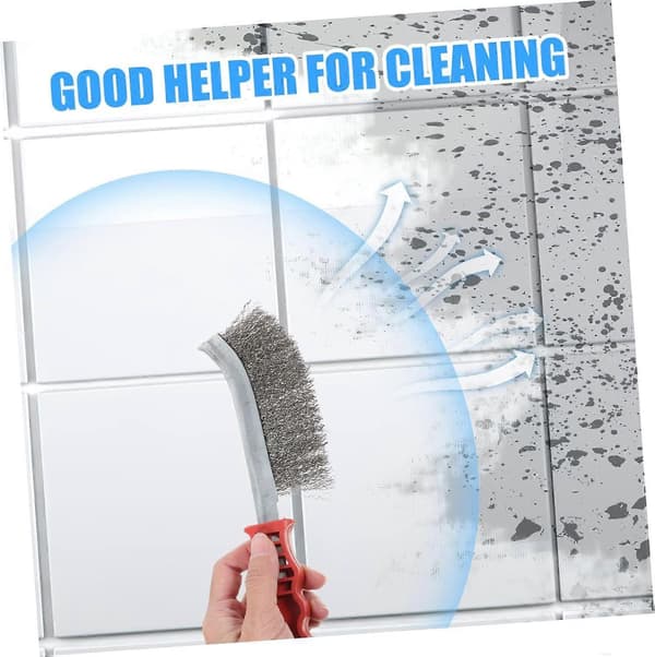 Stålbørste Kompatibel med grill, grillbørste, rustfrie stålbørste, grillskrape, poleringsbørste, håndbørste