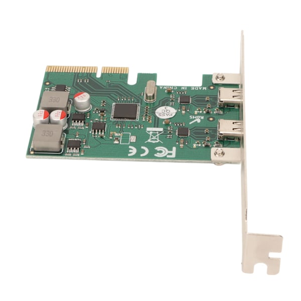 PCI Express 4X - USB 3.1 Gen 2 laajennuskortti, 10 Gbps nopea tiedonsiirtonopeus, 2 porttia tyypin C laajennuskortti kotitoimistoon