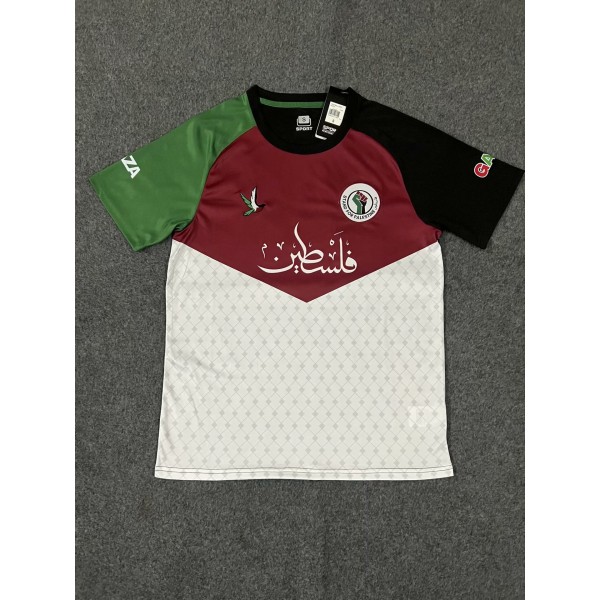 Palestina fotbollströja 2023/24 tröja hemma borta svart L 2324 träningskläder