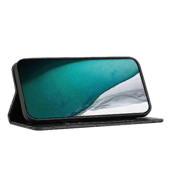 Plånboksfodral i PU-läder med magnetisk korthållare och fällbart stativ Kompatibel med Samsung Galaxy A55 5G black