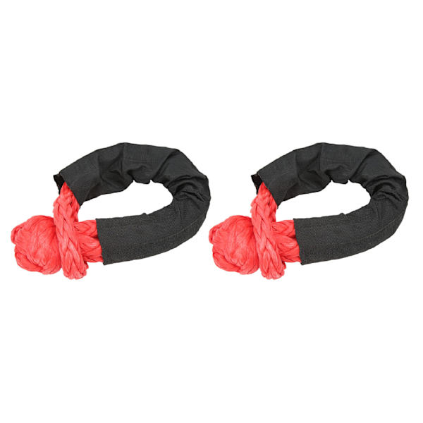 2 st Recovery Soft Shackle 35 ton Brottstyrka Lättviktsrep Shackle för Lastbil Stora SUV:er Offroad Fordon Röd