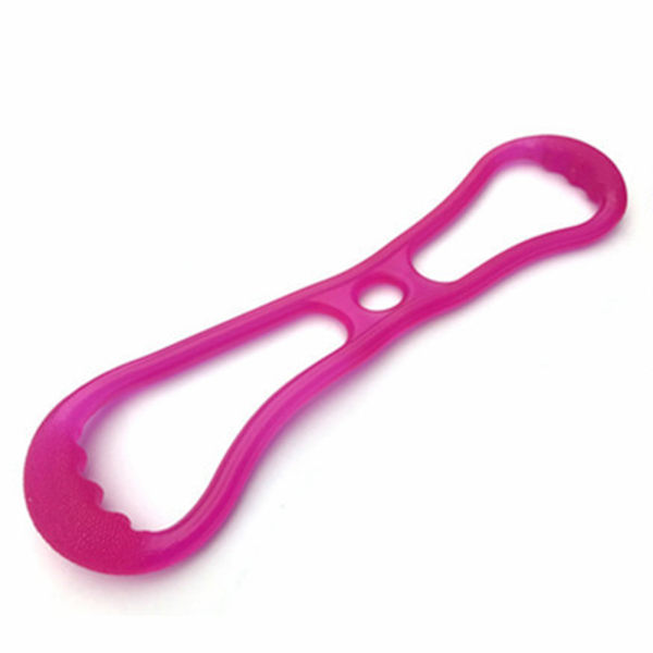 Silikon Stretchband 8 tecken Giftfri Dammskyddande Multifunktionellt Elastiskt Band Rosa