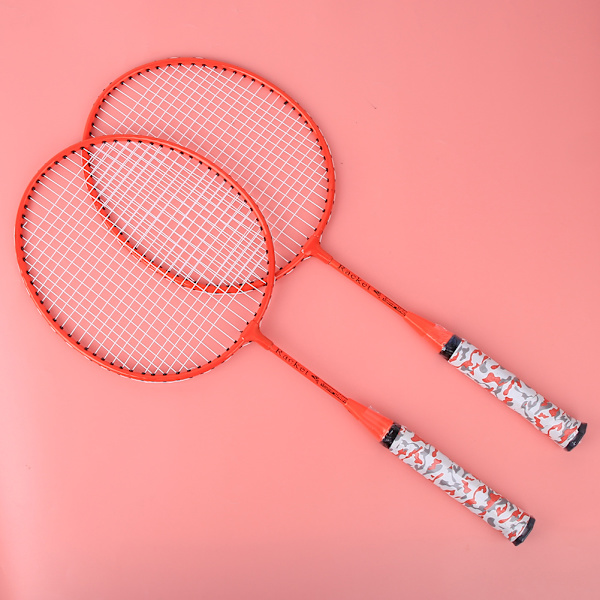 Badmintonracket för barn med 2 bollar Set Utomhus Sport Spel Barn Pojkar Flickor Leksak Fluorescerande Orange