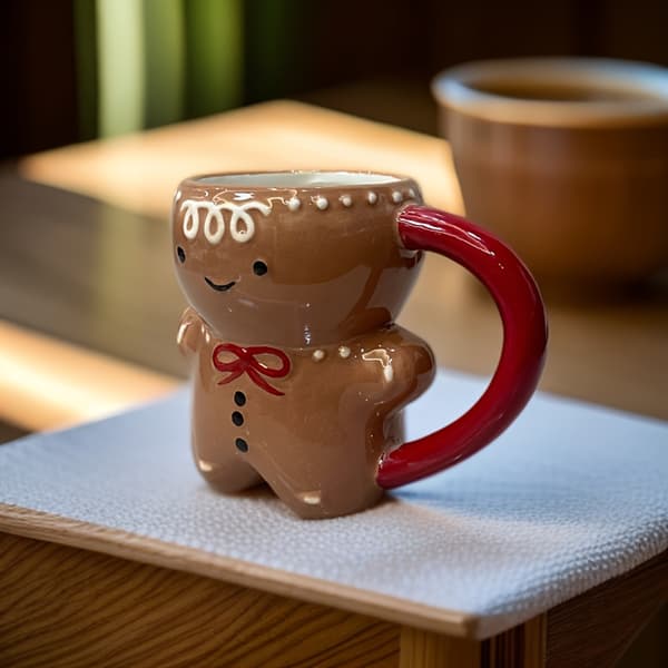 Pepparkaksgubben-mugg, julmugg, julklapp, pepparkaksgubben-kaffemugg, julkaffemugg, pepparkaksgubben-present, keramikmugg[BEMS] Gingerbread Man Mug