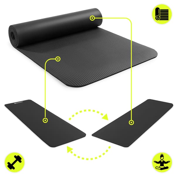 【BEMS】Joogamatto NBR 8 mm 183x61 cm hihnalla – HyperMotion musta
