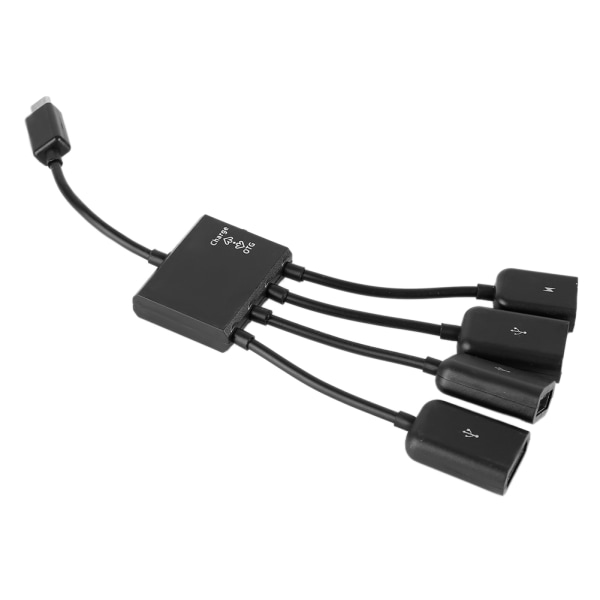 Micro USB HUB OTG Strømladingsvertkabel Kortsporleser Konverter Adapter