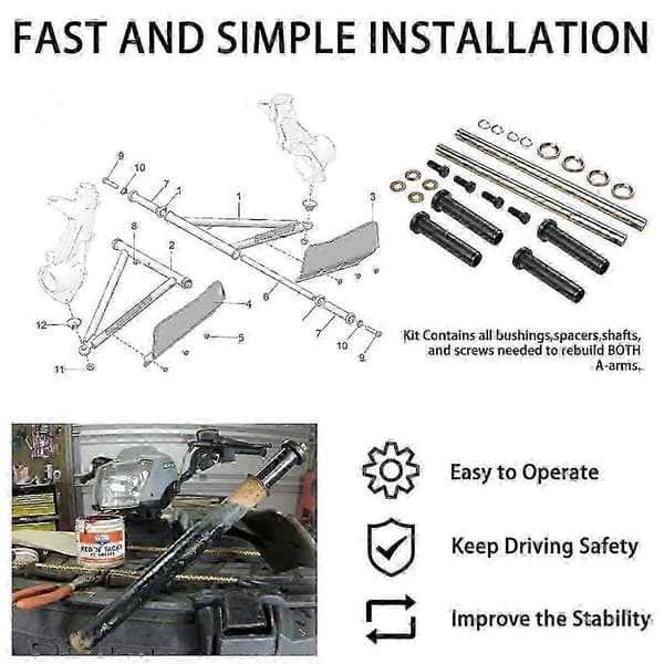Erstatningssett for A-armsforing 7501093 for Polaris Trail Blazer 250 330 400