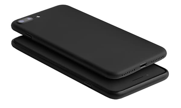【BEMS】Mat sort cover til Kompatibel med iPhone 8 plus Svart black