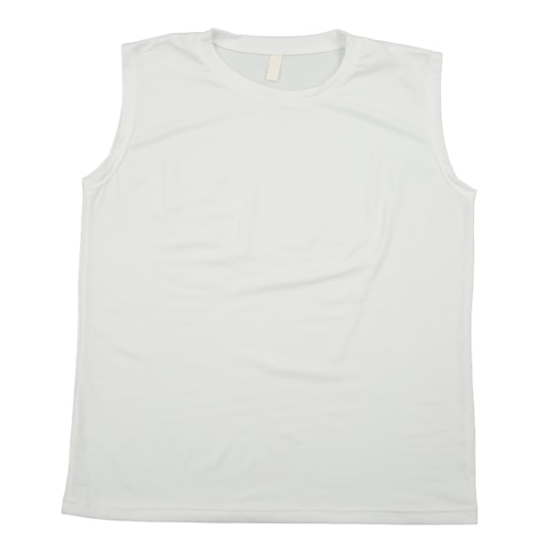 TIMH treningssern for menn Ermeløse muskelskjorter i ren farge for kroppsbygging Gym Training White M
