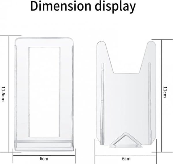 【BEMS】Plate Stand 6-pack - Adjustable Holder Compatible with Decorative Plates - Acrylic Book and Cookbook Stand Compatible with Table Display