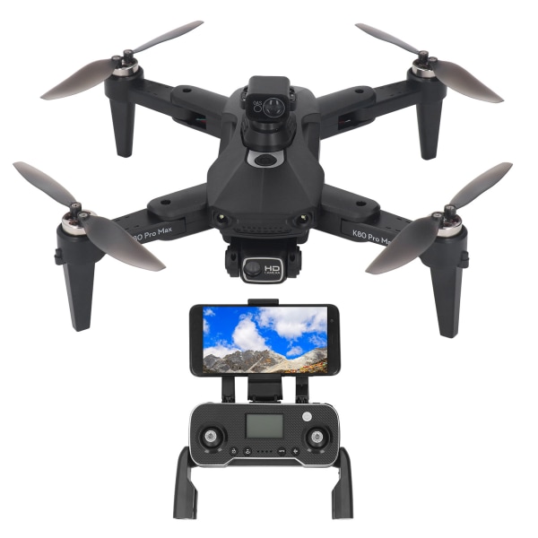 Hopfällbar Drone RC Quadcopter Med 8K Dual Camera 5G WiFi-överföring Hinder Undvikande Optisk Flödespositionering Hover Svart /