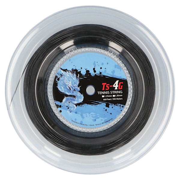 200m Holdbar Polyester Tennis Racketstreng Rund Slagmodstand Hård Racketstreng (1,25 mm)