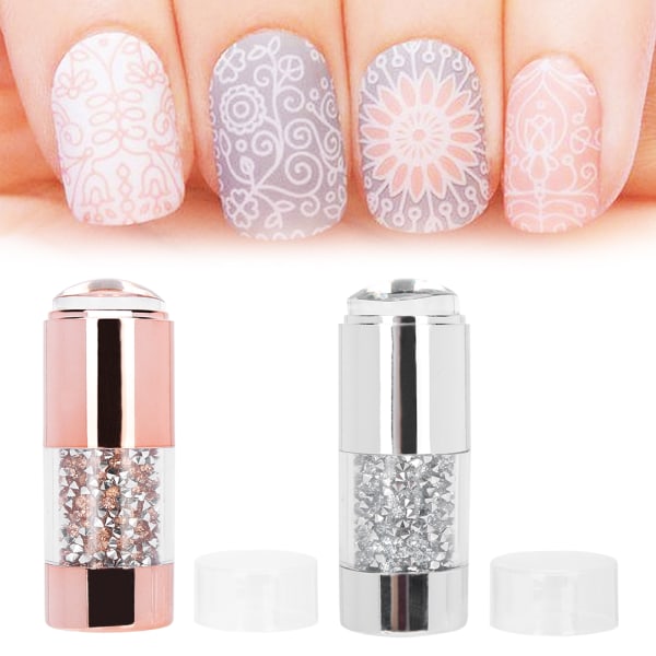 Neglekunst Stempler Professionelle Silikon Dobbeltsidede Negle Manicure Stempler Stempel til Kvinder