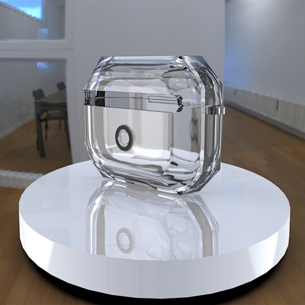 TPU Anti Drop Hörlurs Skyddsfodral Transparent Mjukt Skal Hörlursskydd för IOS Hörlurar Svart för IOS Hörlurar Ny Generation 3