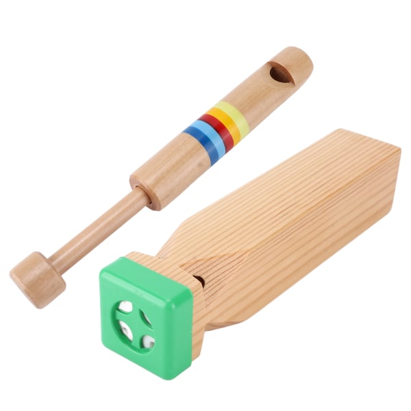 TIMH 2st tågvissel trärutschbana 4 toner Musikleksaksinstrument Present för barn Småbarn