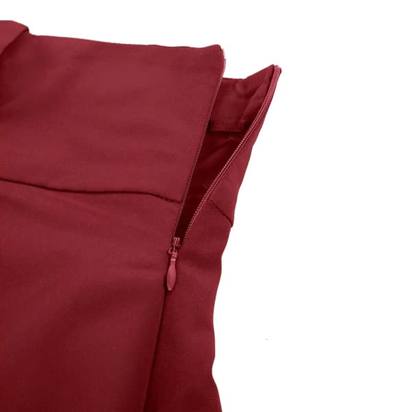 Dam Goth Steampunk Kjol Hög Midja Pirat Midi A-linjekjol Röd Red 2XL