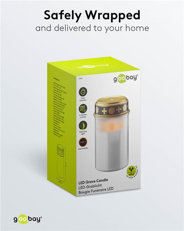 LED-gravlampa med timer, vit